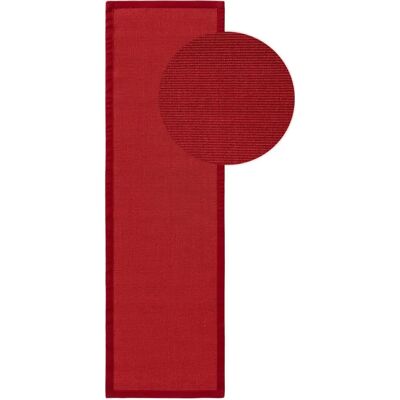 Tapis en sisal Benuta - 70x300cm - Rouge, Naturel - Publicité Tapis en sisal Benuta - 70x300cm - Rouge, Naturel - Publicité