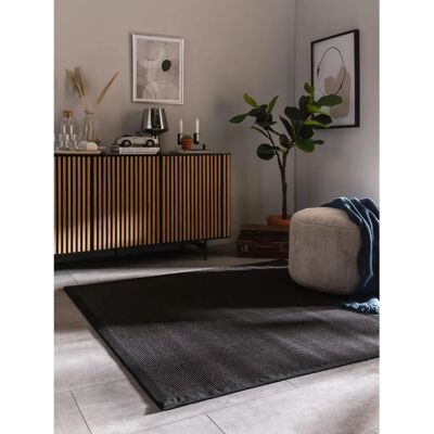 Alfombra Sana negra de sisal - Cuadrada 150x150 cm Alfombra Sana negra de sisal - Cuadrada 150x150 cm