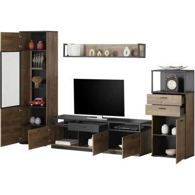 Primo - Bacoor - Holzfarben - 300x207x50 - Wardrobe Wall Unit Primo - Bacoor - Holzfarben - 300x207x50 - Wardrobe Wall Unit