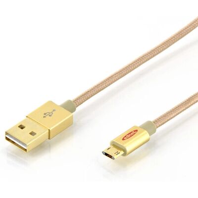 Câble USB Ednet 31054 - Micro-USB B, Or, 1m - Câble USB Câble USB Ednet 31054 - Micro-USB B, Or, 1m - Câble USB