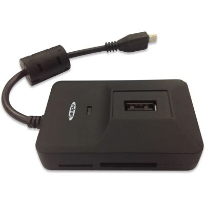 Lecteur de cartes Ednet 31516 USB 2.0 - Noir - Compact Lecteur de cartes Ednet 31516 USB 2.0 - Noir - Compact