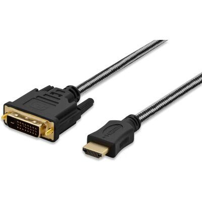 Ednet 84487 Adaptateur de câble vidéo HDMI à DVI-D 5 m Noir - Publicité Ednet 84487 Adaptateur de câble vidéo HDMI à DVI-D 5 m Noir - Publicité