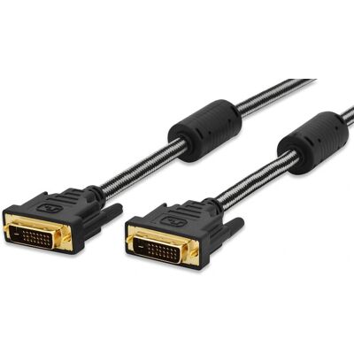 Câble DVI Ednet 84521 - 3m - Noir - DVI-D - Full HD (Dual Link) - Publicité Câble DVI Ednet 84521 - 3m - Noir - DVI-D - Full HD (Dual Link) - Publicité