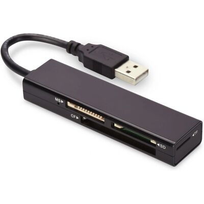 Ednet 85241 Kortläsare - USB 2.0 - Svart Ednet 85241 Kortläsare - USB 2.0 - Svart