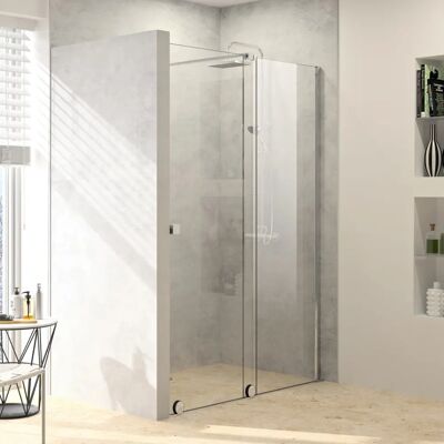 Hüppe Xtensa pure Walk-In Gleittür - 110cm, Silber, rechts Hüppe Xtensa pure Walk-In Gleittür - 110cm, Silber, rechts