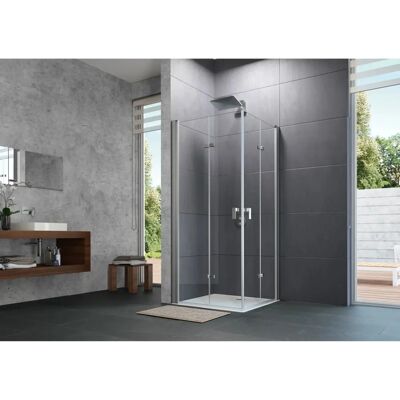 Hüppe Douchecabine - Scharnierende Vouwdeur - Chroom - Veiligheidsglas ESG Hüppe Douchecabine - Scharnierende Vouwdeur - Chroom - Veiligheidsglas ESG
