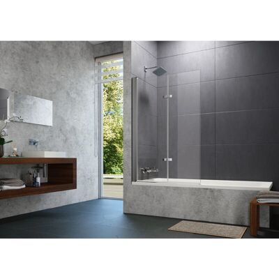 Hüppe Design pure Badewannenabtrennung mit linksbefestigung - 1500mm x 1000mm - Glasprofil-Duschekabine Hüppe Design pure Badewannenabtrennung mit linksbefestigung - 1500mm x 1000mm - Glasprofil-Duschekabine