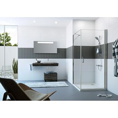 HÜPPE Classic Douchewand - 75cm, Zilver Mat, 200cm Hoog HÜPPE Classic Douchewand - 75cm, Zilver Mat, 200cm Hoog