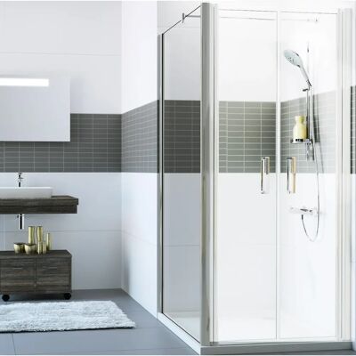 HÜPPE C23907 Zilverkleurig Mat 75cm Scharnierende Douchepaneel - Douchetijd HÜPPE C23907 Zilverkleurig Mat 75cm Scharnierende Douchepaneel - Douchetijd