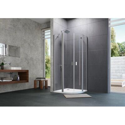 HÜPPE Design Pure Douchedeur - Straal 55cm, Breedte 80cm HÜPPE Design Pure Douchedeur - Straal 55cm, Breedte 80cm