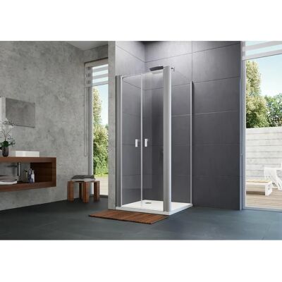 HÜPPE Design Pure Duschwand - 75cm Breite, Verstellbar, Schwarz Glas HÜPPE Design Pure Duschwand - 75cm Breite, Verstellbar, Schwarz Glas