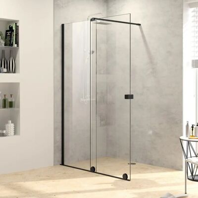 HÜPPE Xtensa pure Walk-In Schiebetür - 160cm - Schwarz HÜPPE Xtensa pure Walk-In Schiebetür - 160cm - Schwarz