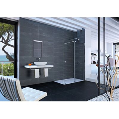 Hüppe Schwarze 160cm Walk-In Schiebetür - Duschtyp Hüppe Schwarze 160cm Walk-In Schiebetür - Duschtyp