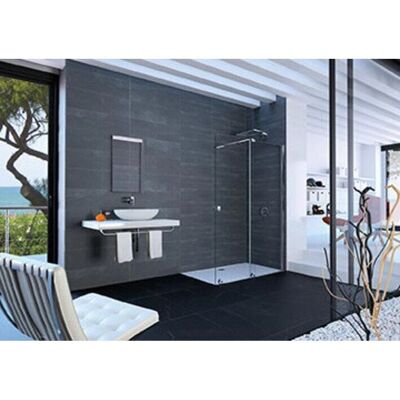 HÜPPE Schwarze Xtensa pure Walk-In Schiebetür - Duschkabine HÜPPE Schwarze Xtensa pure Walk-In Schiebetür - Duschkabine
