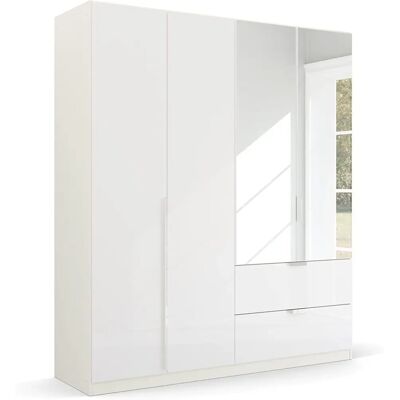Rauch Glamour von Quadra Spin Kleiderschrank - Weiß Hochglanz Rauch Glamour von Quadra Spin Kleiderschrank - Weiß Hochglanz