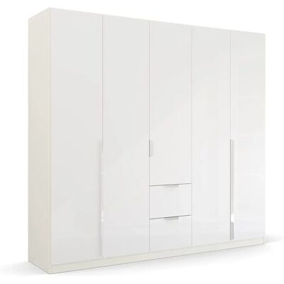 Rauch Glamour by Quadra Spin Kleiderschrank - 5-türig, Weiß Rauch Glamour by Quadra Spin Kleiderschrank - 5-türig, Weiß