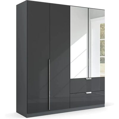 Rauch Glamour by Quadra Spin Drehtürenschrank - 4-türig, 181cm, Grau Rauch Glamour by Quadra Spin Drehtürenschrank - 4-türig, 181cm, Grau