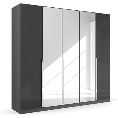 RAUCH Glamour by Quadra Spin - Kleiderschrank - Grau Metallic Hochglanz RAUCH Glamour by Quadra Spin - Kleiderschrank - Grau Metallic Hochglanz