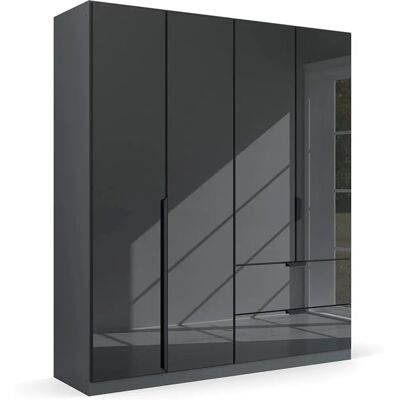 Rauch Quadra Spin Kleiderschrank - 4 Türen, Grau Metallic, Made in Germany Rauch Quadra Spin Kleiderschrank - 4 Türen, Grau Metallic, Made in Germany