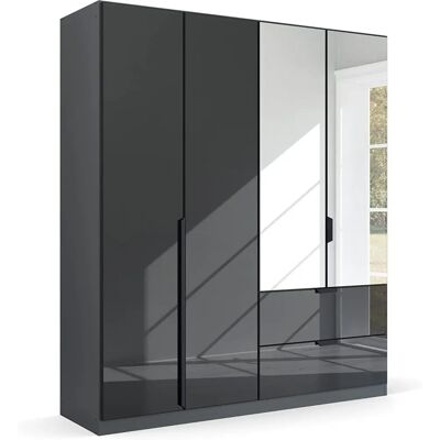 Rauch Modern by Quadra Spin Kleiderschrank - 4-türig, Grau metallic Rauch Modern by Quadra Spin Kleiderschrank - 4-türig, Grau metallic