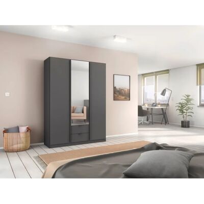 Rauch StyleUp Kleiderschrank - 3-türig grau Linen-Optik Rauch StyleUp Kleiderschrank - 3-türig grau Linen-Optik