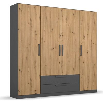 RAUCH StyleUp Kleiderschrank - Grau, 181x197x54cm, 4-türig RAUCH StyleUp Kleiderschrank - Grau, 181x197x54cm, 4-türig