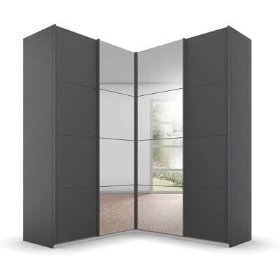 RAUCH Quadra Schwebetürenschrank - 4-türig, 181x229x187cm, Grau RAUCH Quadra Schwebetürenschrank - 4-türig, 181x229x187cm, Grau