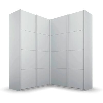 Rauch Quadra Kleiderschrank - 4-Tür Seidengrau Eckschrank Rauch Quadra Kleiderschrank - 4-Tür Seidengrau Eckschrank