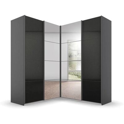 RAUCH Quadra Kleiderschrank - 4 Türen, Grau, 181cm RAUCH Quadra Kleiderschrank - 4 Türen, Grau, 181cm