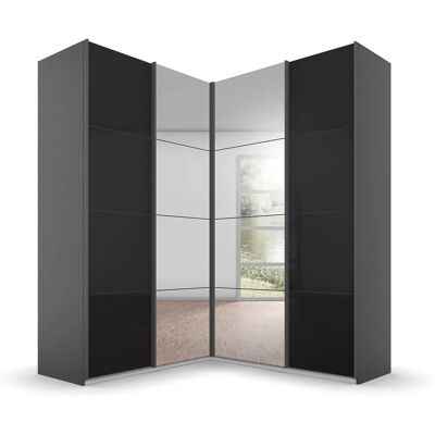 Rauch Quadra Kleiderschrank - 4 Schiebetüren - 181x229cm - Grau Rauch Quadra Kleiderschrank - 4 Schiebetüren - 181x229cm - Grau