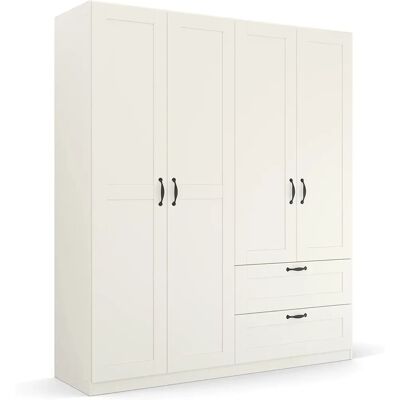 RAUCH Cottage Spin Kleiderschrank - 4-türig im skandinavischen Landhausstil RAUCH Cottage Spin Kleiderschrank - 4-türig im skandinavischen Landhausstil