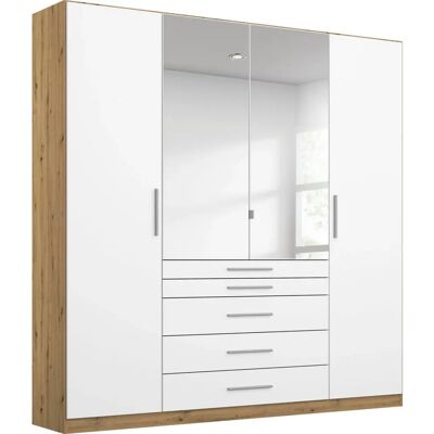 RAUCH Weingarten Kleiderschrank - Spiegel, 4-türig, Weiß RAUCH Weingarten Kleiderschrank - Spiegel, 4-türig, Weiß