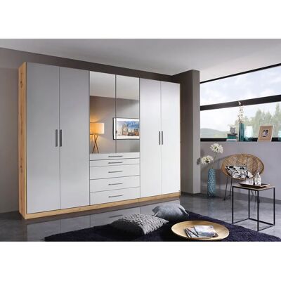 Rauch Weingarten Kleiderschrank - 3-Schubladen, Spiegel, Weiß - Kleiderschrank Rauch Weingarten Kleiderschrank - 3-Schubladen, Spiegel, Weiß - Kleiderschrank