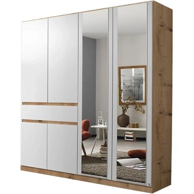 Kleiderschrank Tübingen - Spiegel, 180cm, Weiß Kleiderschrank Tübingen - Spiegel, 180cm, Weiß