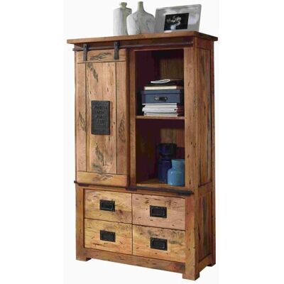 Livetastic Hoher Schrank Mango Holz Natürliche Oberfläche - Highboard Livetastic Hoher Schrank Mango Holz Natürliche Oberfläche - Highboard