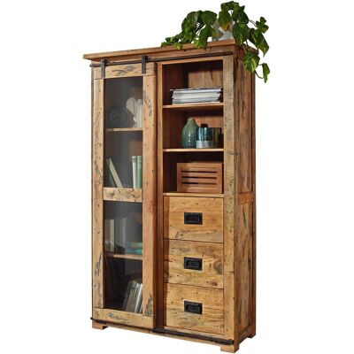 3S Frankenmöbel Mango Vitrine mit Glas-Schiebetür - Wohnzimmeraufbewahrung 3S Frankenmöbel Mango Vitrine mit Glas-Schiebetür - Wohnzimmeraufbewahrung