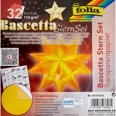 Folia - Bascetta Stern - Transparant geel - Origami Paper Folia - Bascetta Stern - Transparant geel - Origami Paper