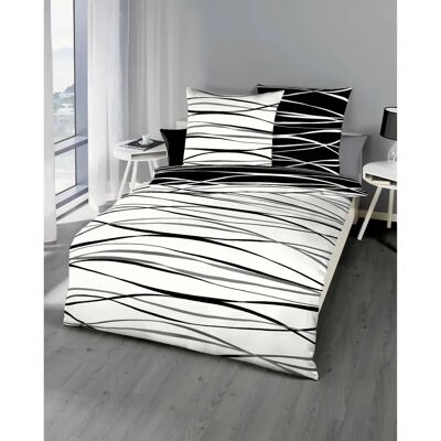 Kaeppel Motion Wendebettwäsche - Schwarz-Weiß Mako-Satin Kaeppel Motion Wendebettwäsche - Schwarz-Weiß Mako-Satin