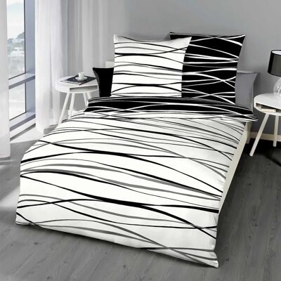 BettwarenShop - Biber Motion Black&White - 135x200 cm BettwarenShop - Biber Motion Black&White - 135x200 cm