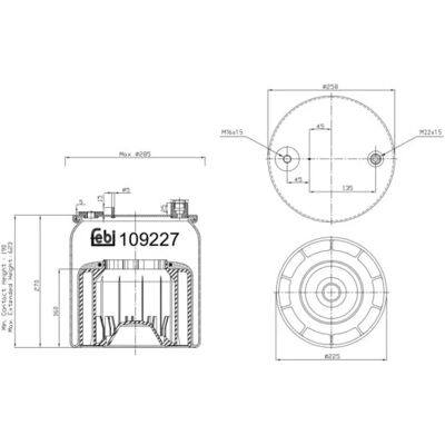 FEBI BILSTEIN 109227 Luftfjädring - bak- och framaxeln FEBI BILSTEIN 109227 Luftfjädring - bak- och framaxeln