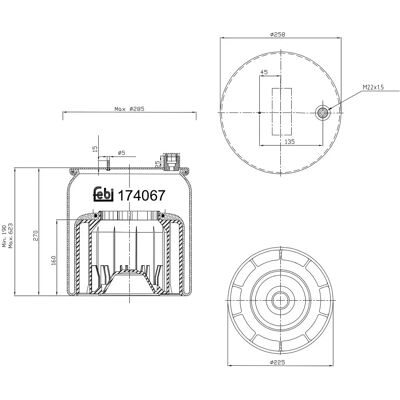 FEBI BILSTEIN 174067 Ilmavaimennin - ilmanjousitus FEBI BILSTEIN 174067 Ilmavaimennin - ilmanjousitus