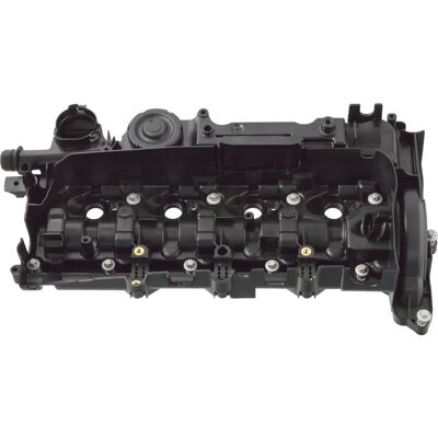 Capac de supapă BMW Model - Plastic negru cu garnitură și supapă de ventilație Capac de supapă BMW Model - Plastic negru cu garnitură și supapă de ventilație