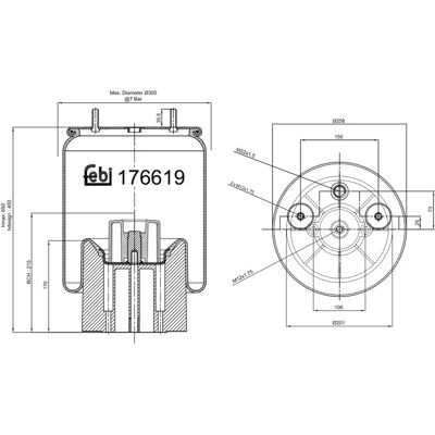 FEBI BILSTEIN Model 176619 - Zawieszenie powietrzne FEBI BILSTEIN Model 176619 - Zawieszenie powietrzne