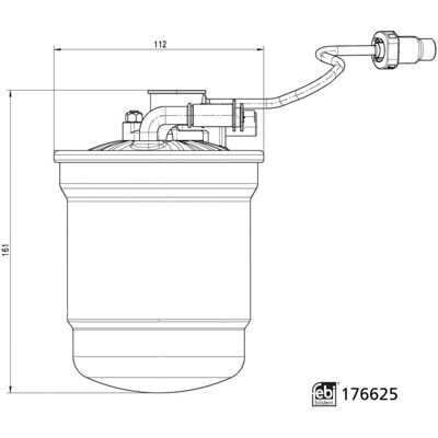 FEBI BILSTEIN 176625 Polttoainesuodatin Ford Focus Kuga - Metalli, 161mm FEBI BILSTEIN 176625 Polttoainesuodatin Ford Focus Kuga - Metalli, 161mm