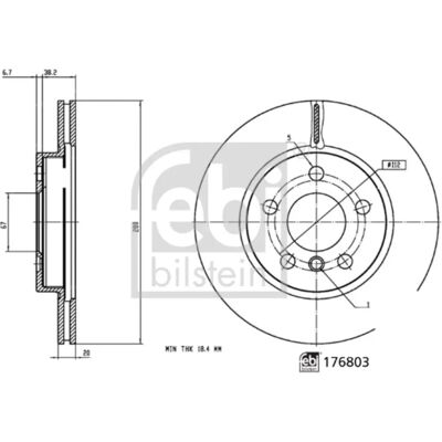 FEBI BILSTEIN 176803 Προφυλακτική Δισκόπλακα Μπροστά FEBI BILSTEIN 176803 Προφυλακτική Δισκόπλακα Μπροστά