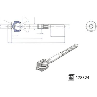 Febi Mini Innere Spurstange - Axialgelenk für Vorderachse Febi Mini Innere Spurstange - Axialgelenk für Vorderachse