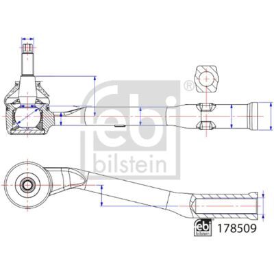 Febi Bilstein 178509 Testa della barra di collegamento - Citroën C3 Febi Bilstein 178509 Testa della barra di collegamento - Citroën C3