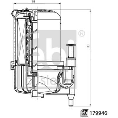 Febi Polttoaineen suodatin - J9C12082, 191mm, vedenpoistolla - Polttoaineen suodatin Febi Polttoaineen suodatin - J9C12082, 191mm, vedenpoistolla - Polttoaineen suodatin