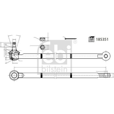 Styrstang Febi Bilstein - Suzuki SJ 413 - Foraksel - 185351 Styrstang Febi Bilstein - Suzuki SJ 413 - Foraksel - 185351