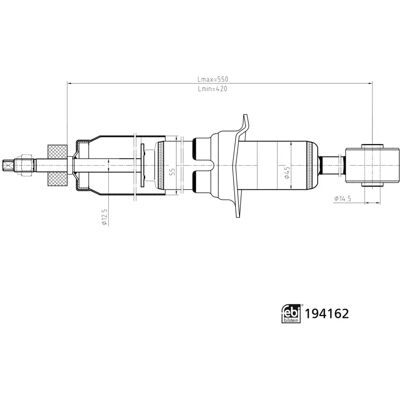 FEBI BILSTEIN 194162 Chockdämpare Kit - Chockdämpare för Toyota Hilux 3 Pickup FEBI BILSTEIN 194162 Chockdämpare Kit - Chockdämpare för Toyota Hilux 3 Pickup